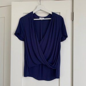 Reiss Royal Blue Short Sleeve Top